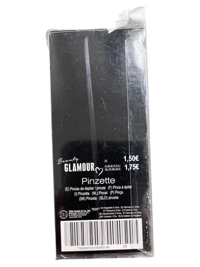 Beauty GLAMOUR Pinzette Roségold mit Perlenbesatz Augenbrauen Damen
