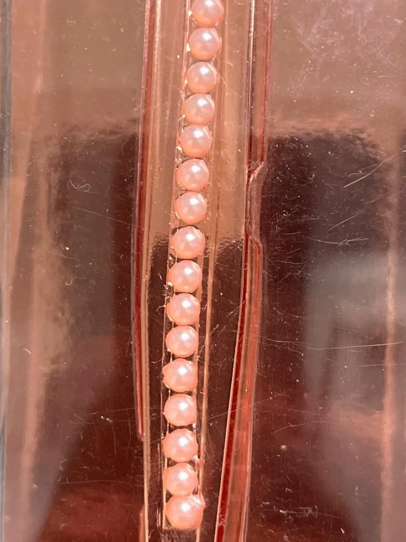 Beauty GLAMOUR Pinzette Roségold mit Perlenbesatz Augenbrauen Damen 3