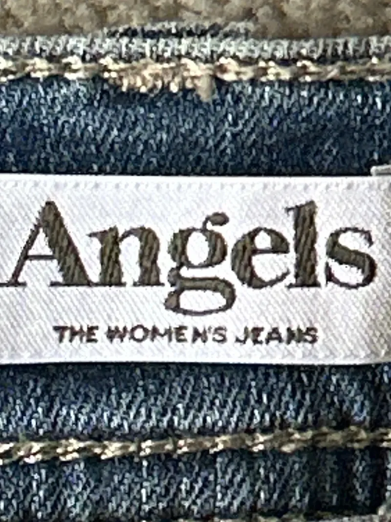 Angels Damen Jeans Tapered Fit Blau Gr. 36 W28 Stretch Casual 5