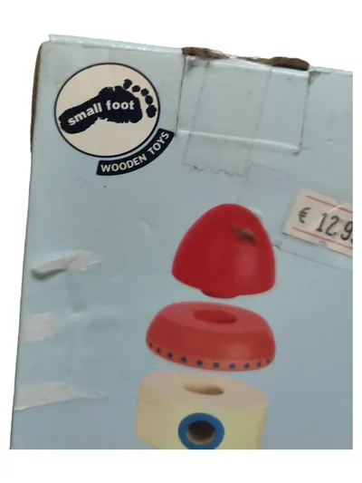 Small Foot Holz Stapelturm Rakete Steckspiel 6 Teile ab 12 Monate