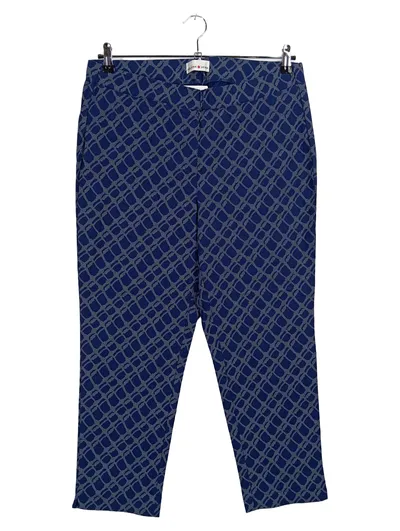 Helena Vera Stoffhose Damen Gr. 46 Blau Maritim Muster Business