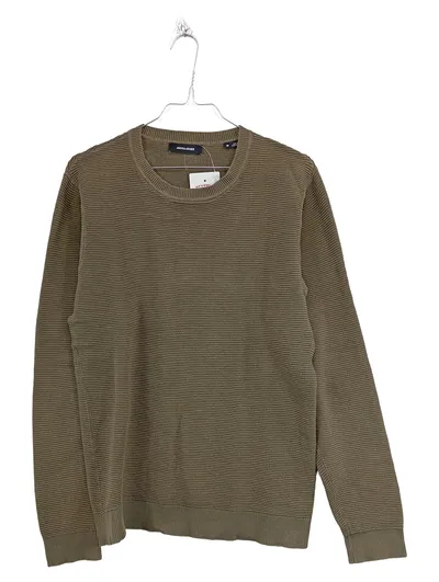 Jack & Jones Herren Pullover Gr. M/50 Oliv Baumwolle Strickpullover