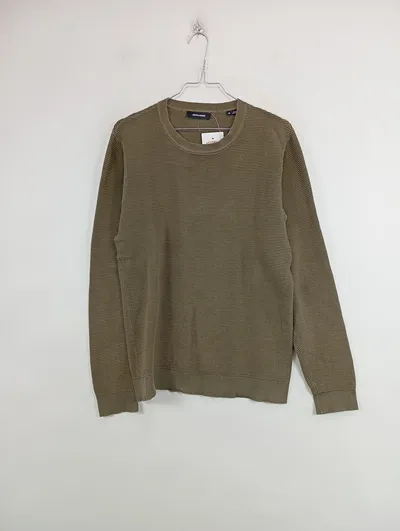 Jack & Jones Herren Pullover Gr. M/50 Oliv Baumwolle Strickpullover