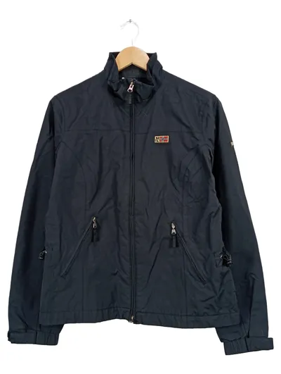 Napapijri Herren Outdoorjacke Schwarz Gr. XL Baumwolle Logo