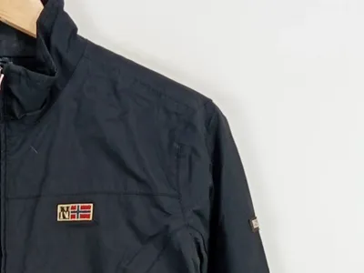 Napapijri Herren Outdoorjacke Schwarz Gr. XL Baumwolle Logo
