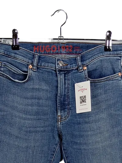 HUGO Boss Herren Jeans Slim Fit W32 L29 Blau Denim Stretch Hose