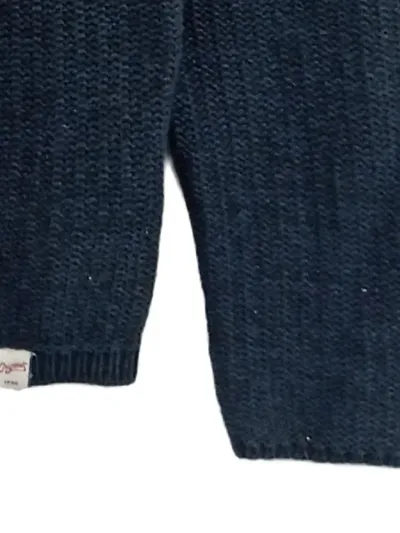 Jack & Jones Pullover Herren Strickpullover Gr. 38 Blau Baumwolle Casual Pulli
