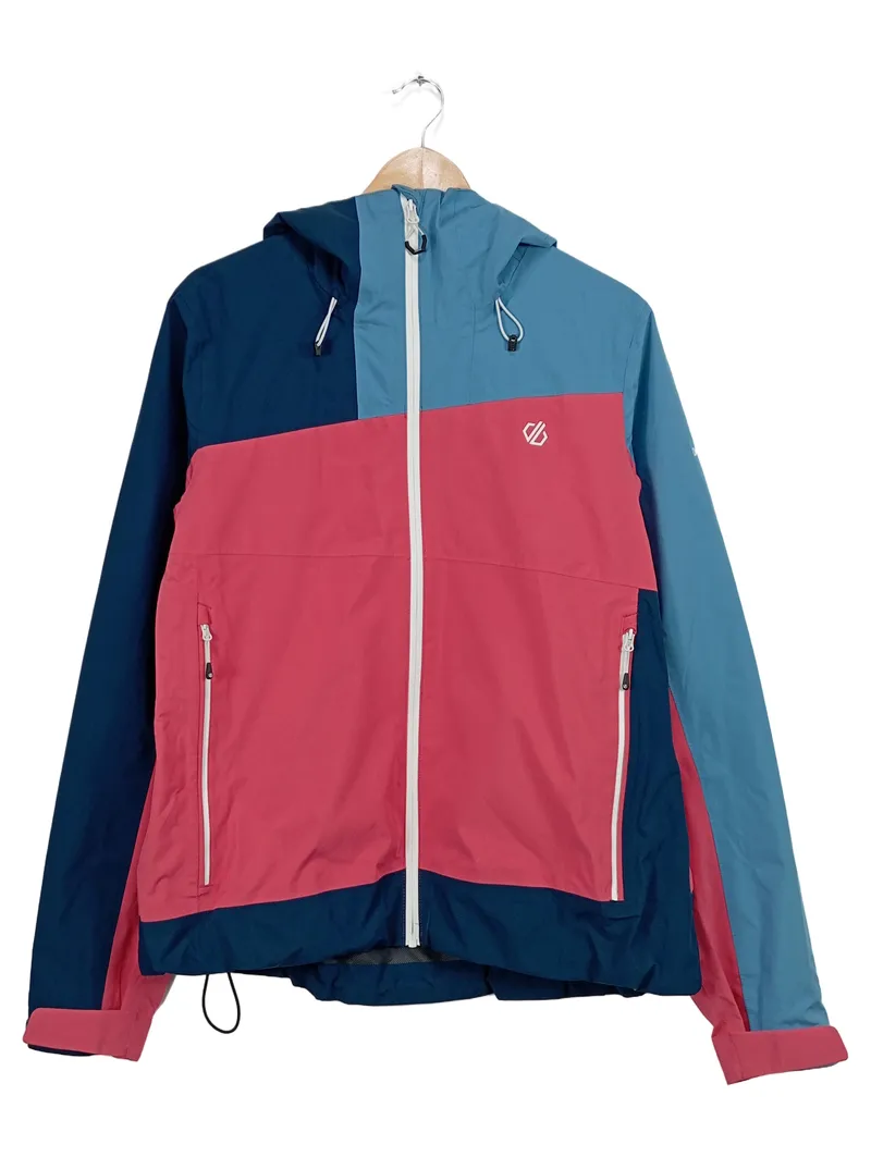 Dare 2b Damen Outdoorjacke Gr. 42/XL Pink Blau Kapuze Regenjacke 1