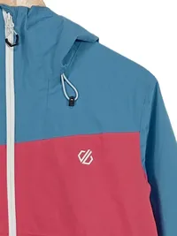 Dare 2b Damen Outdoorjacke Gr. 42/XL Pink Blau Kapuze Regenjacke 2