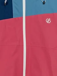 Dare 2b Damen Outdoorjacke Gr. 42/XL Pink Blau Kapuze Regenjacke 3