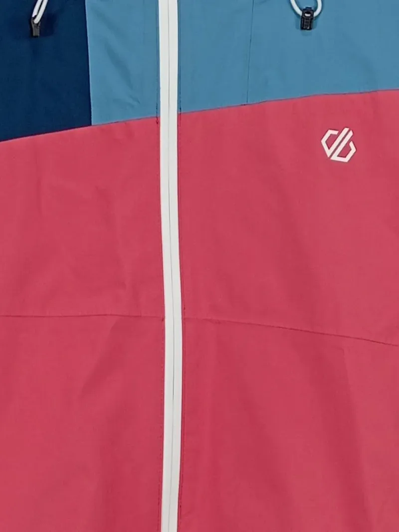 Dare 2b Damen Outdoorjacke Gr. 42/XL Pink Blau Kapuze Regenjacke 3