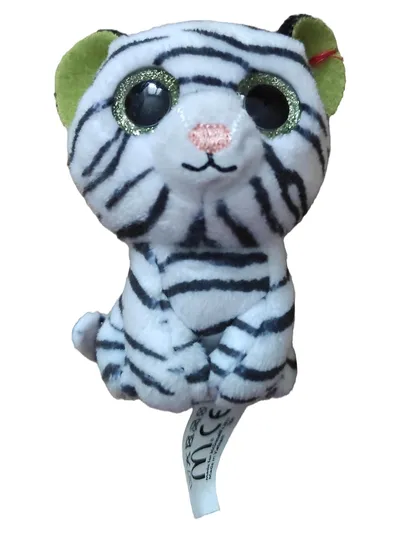 MCDONALD'S Tiger Baby Kuscheltier Plüsch Stofftier Tierdruck Weiß 9cm