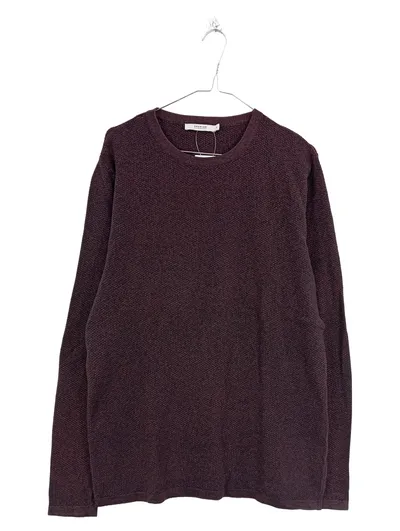 Jack & Jones Herren Pullover Gr. 40 L Rot Struktur Strick Baumwolle Casual