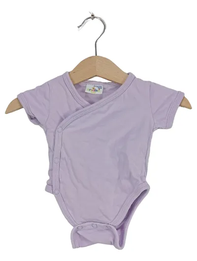 ORSOLINO Baby Body Kurzarm Wickelbody Lila Gr. 50/56 Baumwolle Mädchen