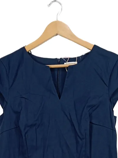 Tom Tailor Damen Businesskleid Etuikleid Blau Gr. 40 L Büro