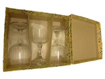 VEB GLASWERK ALTENFELD Maja Gr. 2 Weinglas Set 3x Transparent Vintage Glas