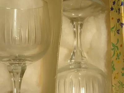 VEB GLASWERK ALTENFELD Maja Gr. 2 Weinglas Set 3x Transparent Vintage Glas