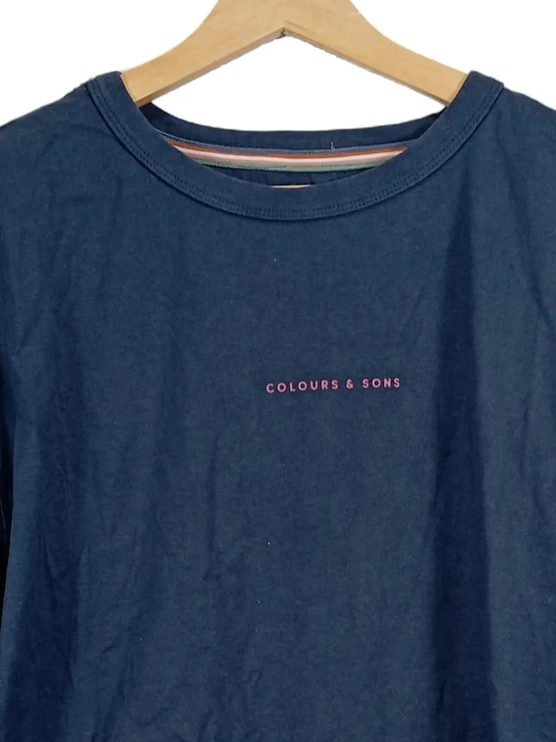 COLOURS & SONS Herren T-Shirt Gr. XL Blau Relaxed Fit Baumwolle 6
