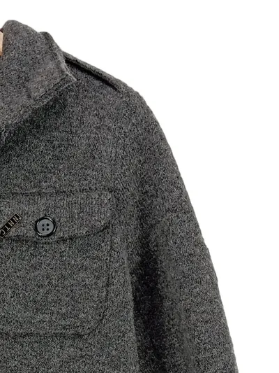 Brunotti Herren Outdoorjacke Wolljacke Gr. S Grau Meliert NMTC