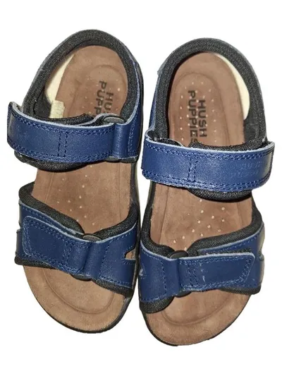 Hush Puppies Kinder Outdoorsandalen Blau Leder Gr. 38 Klettverschluss