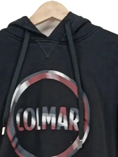 COLMAR Herren Kapuzenpullover Hoodie Schwarz Gr. M Casual Logo-Print