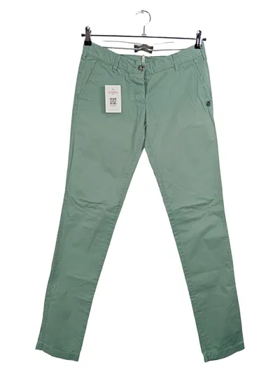 Maison Scotch Damen Stoffhose Chino W27 Grün Baumwolle Casual