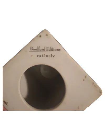 Bradford Editions Kerzenhalter Porzellan Katze Klassisch Weiß 7cm