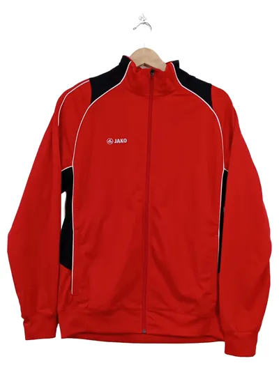 JAKO Herren Trainingsjacke Sportjacke Rot Schwarz Gr. M