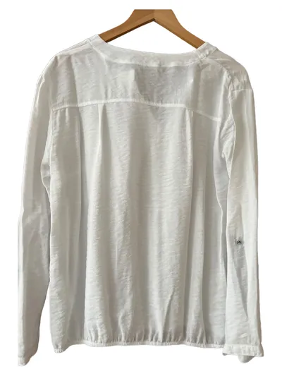 Betty & Co Damen Bluse Langarm Weiß Gr. 40 Viskose V-Ausschnitt