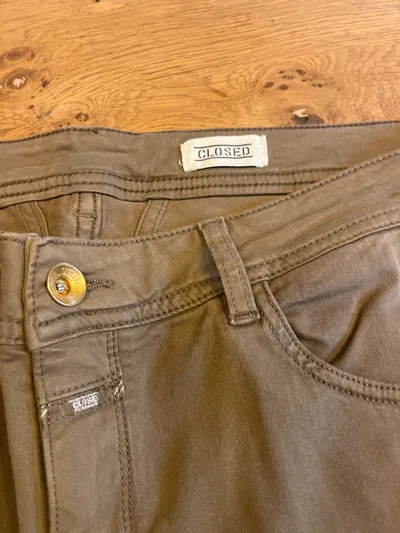 CLOSED Stoffhose Herren Gr. W34/50 Beige Baumwolle Casual