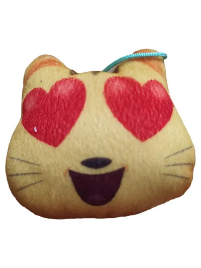 MCDONALD'S Katze mit Herzaugen Baby Kuscheltier Plüsch 9cm Beige