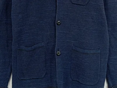 Marc O'Polo Herren Strickjacke Cardigan Gr. 38/M Blau Baumwolle
