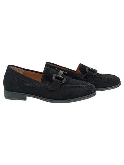 Gabor Comfort Damen Loafer Slipper Wildleder Schwarz Gr. 5.5 / EU 38