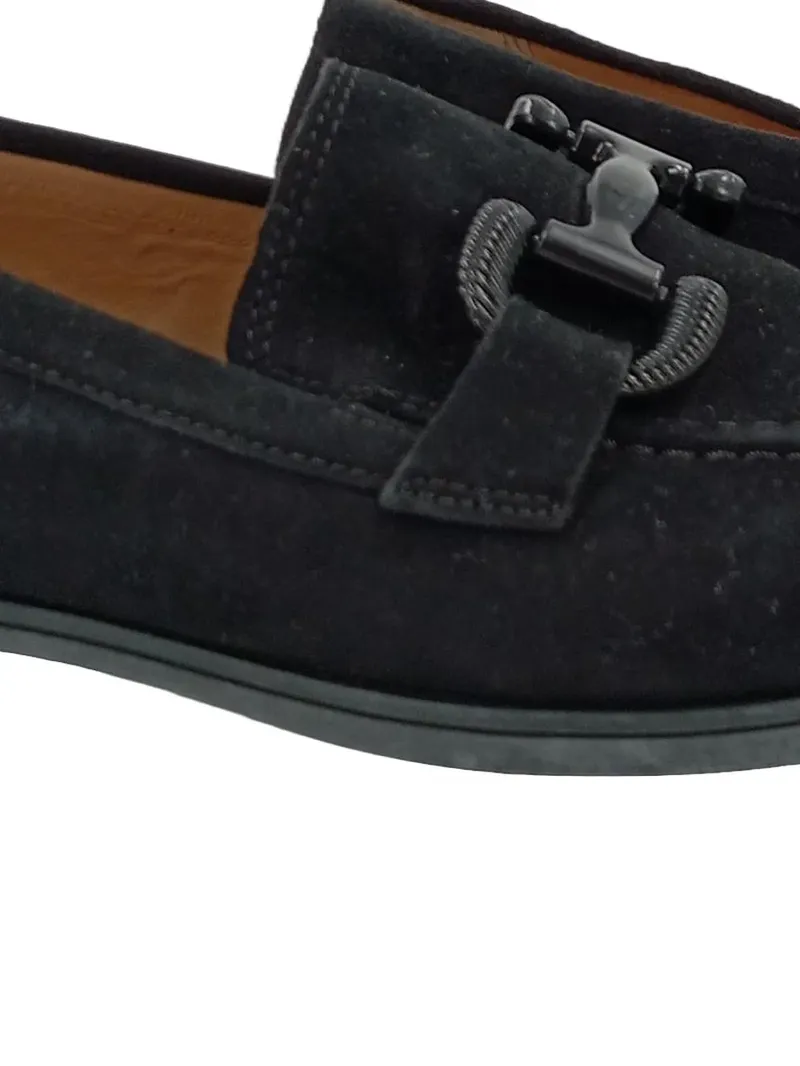 Gabor Comfort Damen Loafer Slipper Wildleder Schwarz Gr. 5.5 / EU 38 2