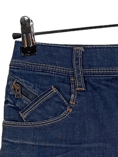 Esprit Damen Jeansrock Gr. 36 Blau Denim Stretch Midirock