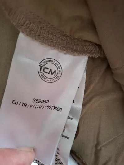 TCM Tchibo Chinohose Herren Gr. 56/W38 Beige Baumwolle Stoffhose