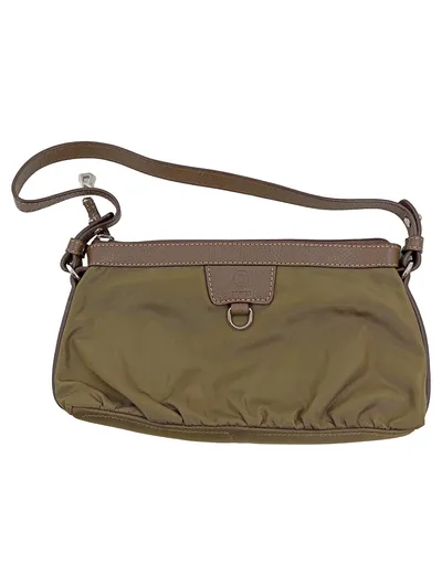BOGNER Damen Umhängetasche Oliv Nylon Leder Schultertasche Tasche