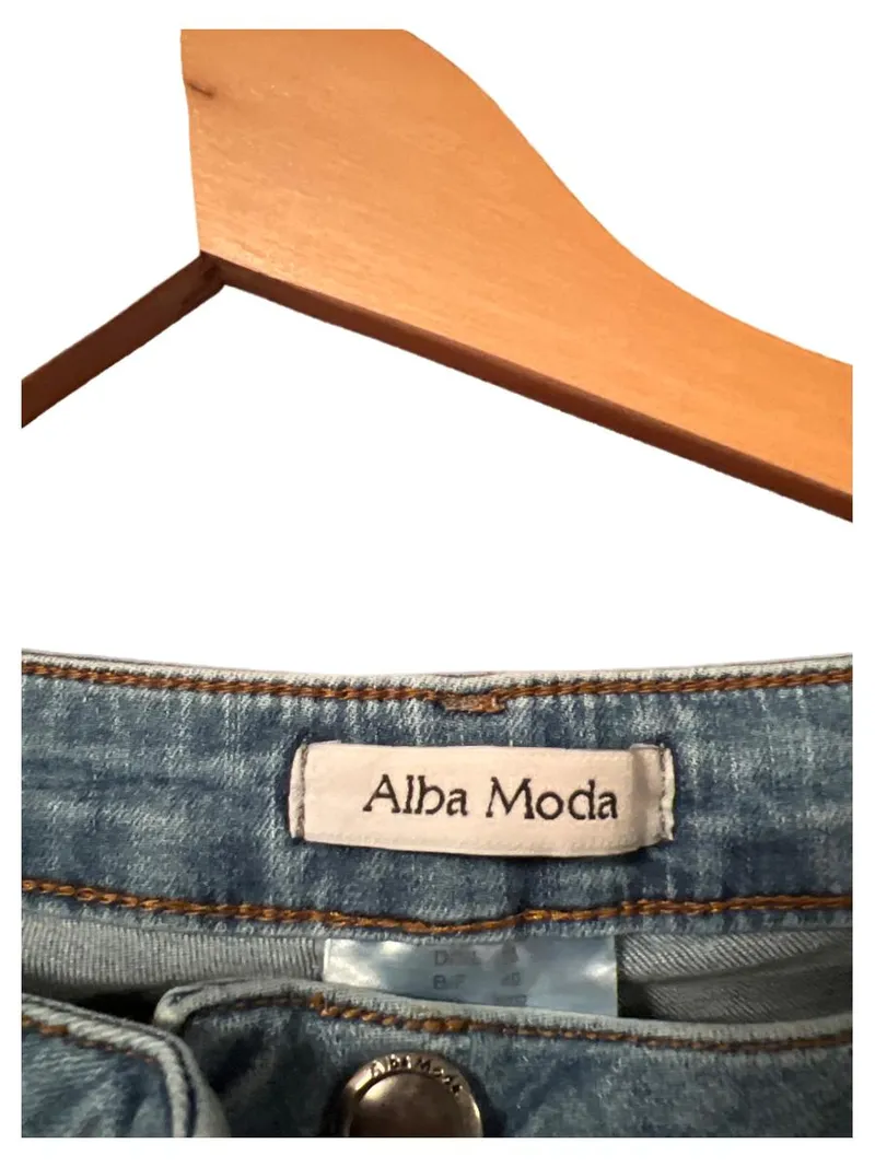 Alba Moda Damen Jeans Regular Fit Gr. 38 Hellblau Stretch 3