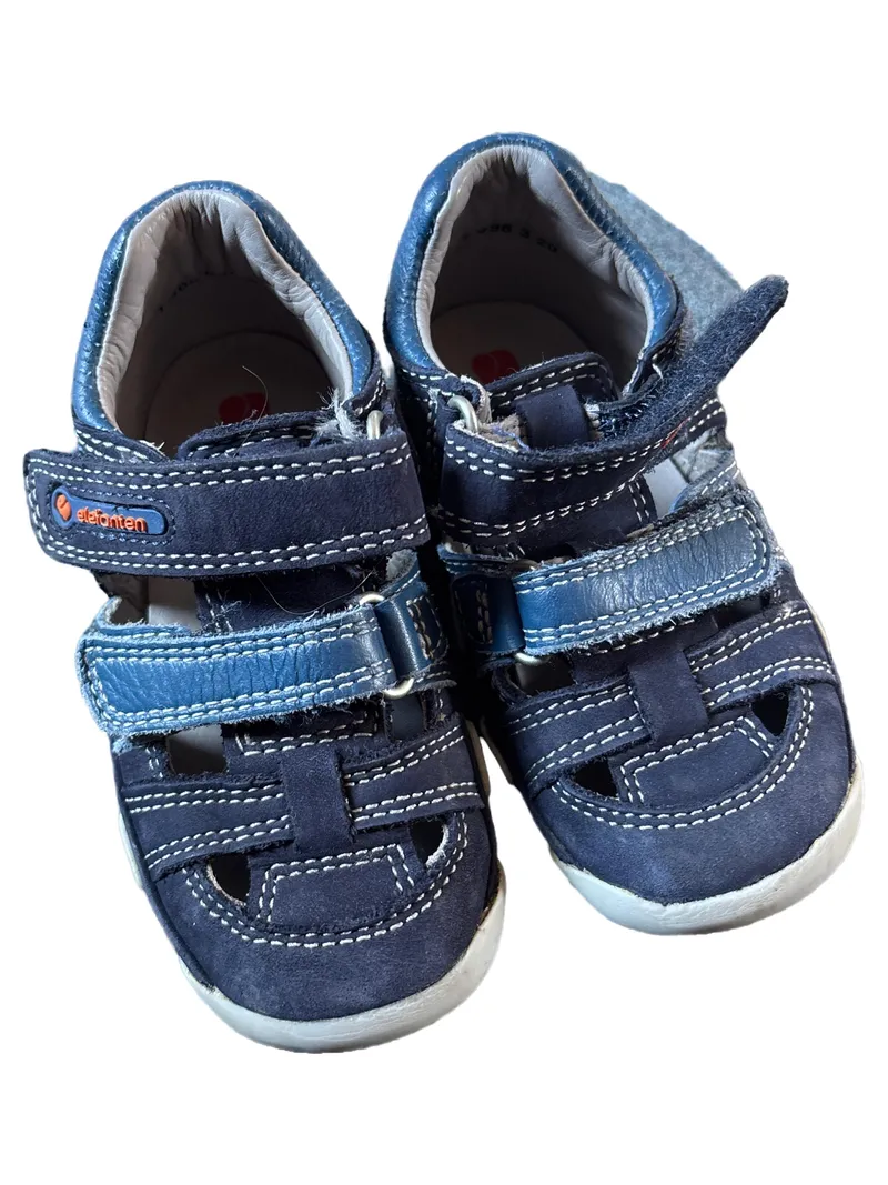 Elefanten Kinder Sandalen Jungen Gr. 20 Blau Casual Klettverschluss 3