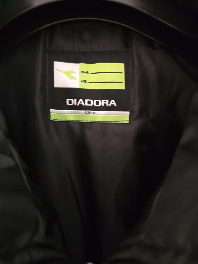 DIADORA Trainingsjacke Herren Sportjacke Schwarz Gr. M Polyester 3