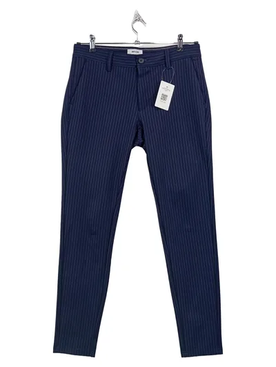 ONLY & SONS Herren Anzughose Blau Nadelstreifen Größe 31x34 Business