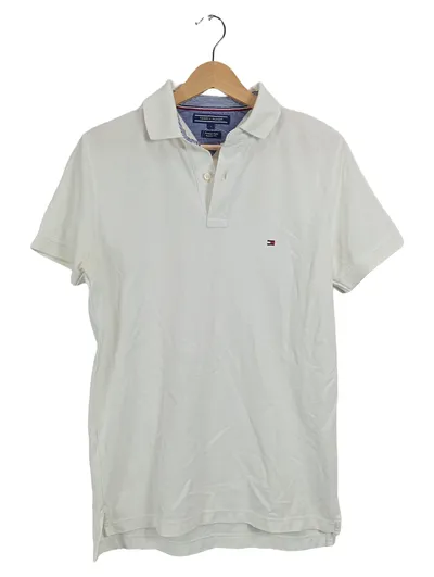 Tommy Hilfiger Herren Poloshirt Weiß Premium Pique Gr. S Regular Fit