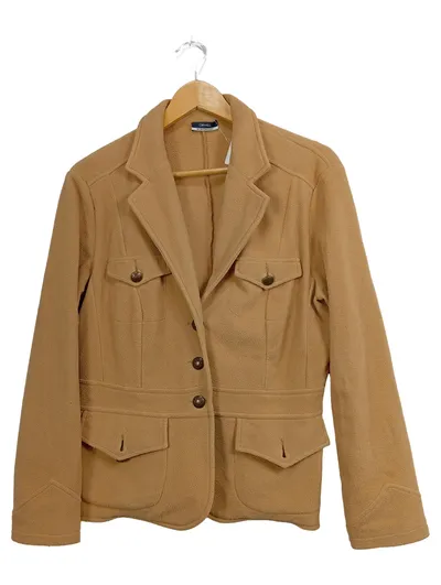 Orwell Damen Fleecejacke Kurzmantel Beige Gr. 40 Polyester