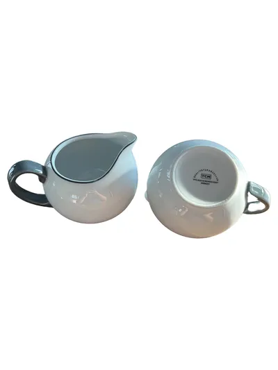 TCM Milch und Zucker Set Porzellan Weiß Modern Alltag 7,5 cm