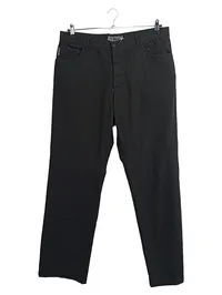 ALBERTO Anzughose Herren Gr. W26/L31 Schwarz Business Hose 1