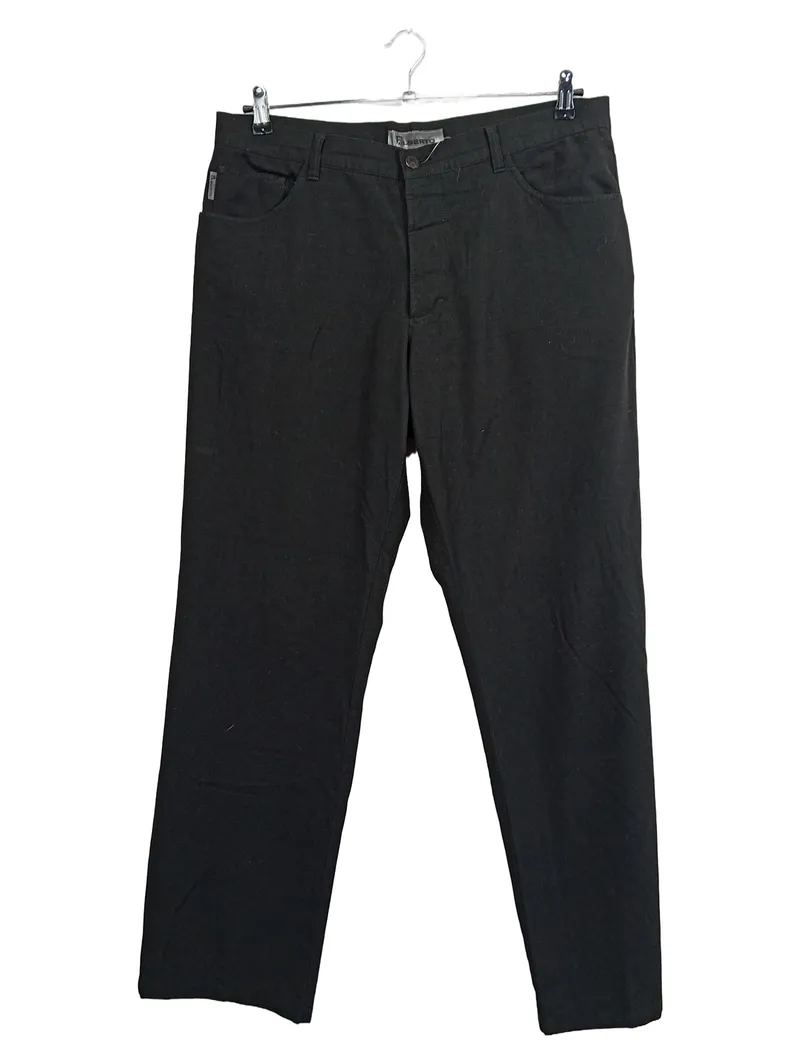 ALBERTO Anzughose Herren Gr. W26/L31 Schwarz Business Hose 1