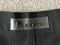 ALBERTO Anzughose Herren Gr. W26/L31 Schwarz Business Hose 4