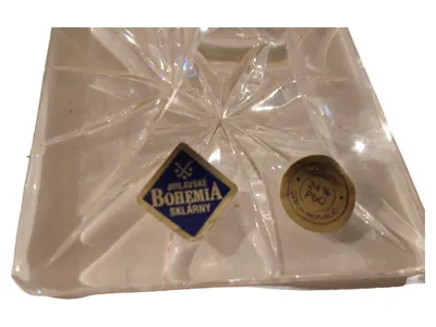 Bohemia Kristall Kerzenhalter 13cm Vintage Glas Bleikristall 24% Festlich
