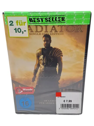 Gladiator DVD Single Edition Russell Crowe Drama Film FSK 16