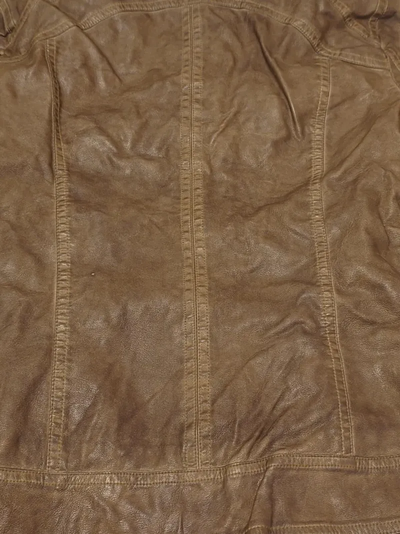 Blind Date Damen Kunstlederjacke Kapuze Jacke Biker Casual Braun Gr. 34 7